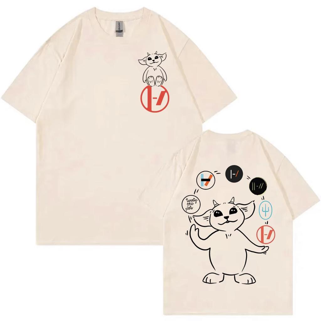 Twenty One Pilots T Shirts Fashion Rock Hip Hop Short Sleeve Men Women 's Clothing Casual Cotton Streetwear Oversized Loose Tees