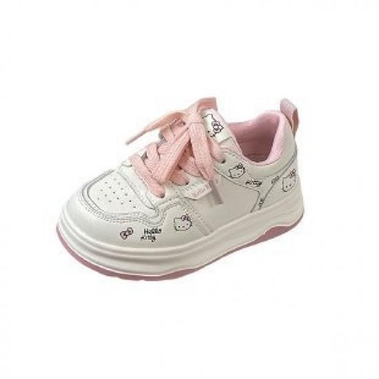 Girls' casual sneakers2026Spring new model children's cartoon cute white shoes, soft-soled comfortable baby sneakers