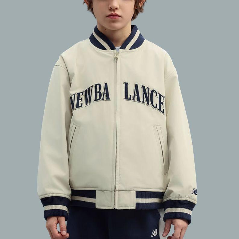 New Balance Baseball Jacket Light Beige Children Aged 3 7 Years Old 7AF1E013-LBG