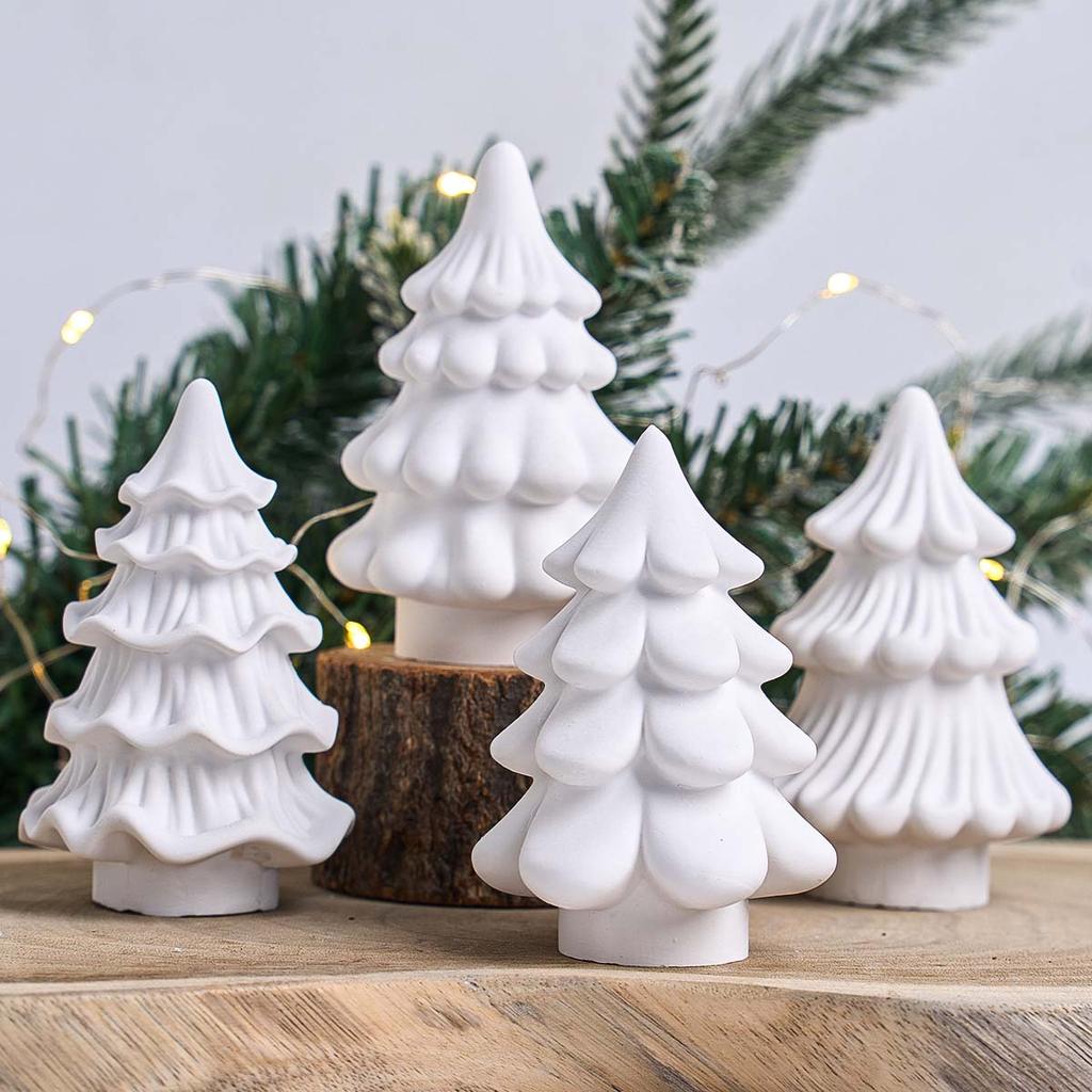 3D Christmas Tree Silicone Candle Mold DIY Christmas Ornaments Craft Gifts Making Aromath Soap Plaster Resin Molds Home Xmas Dec