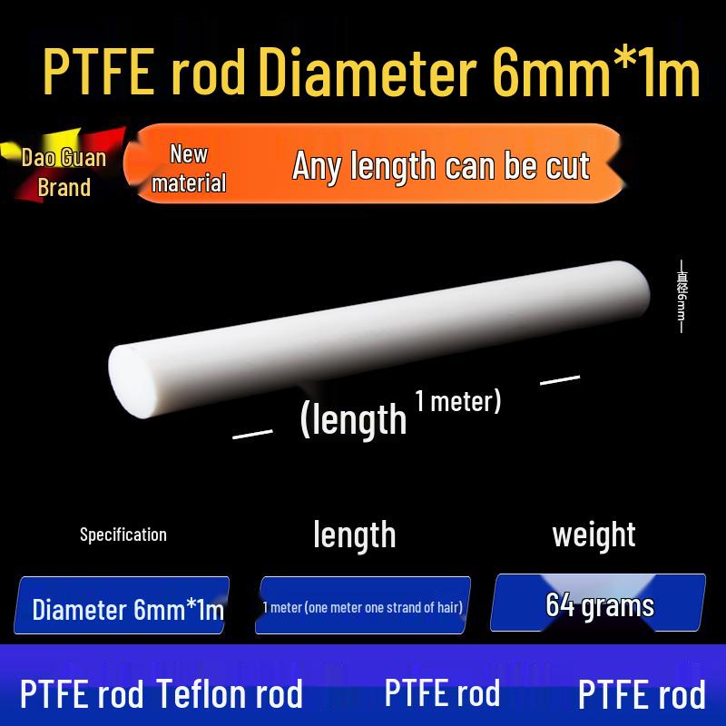 White High-Temperature Resistant PTFE Plastic Rod