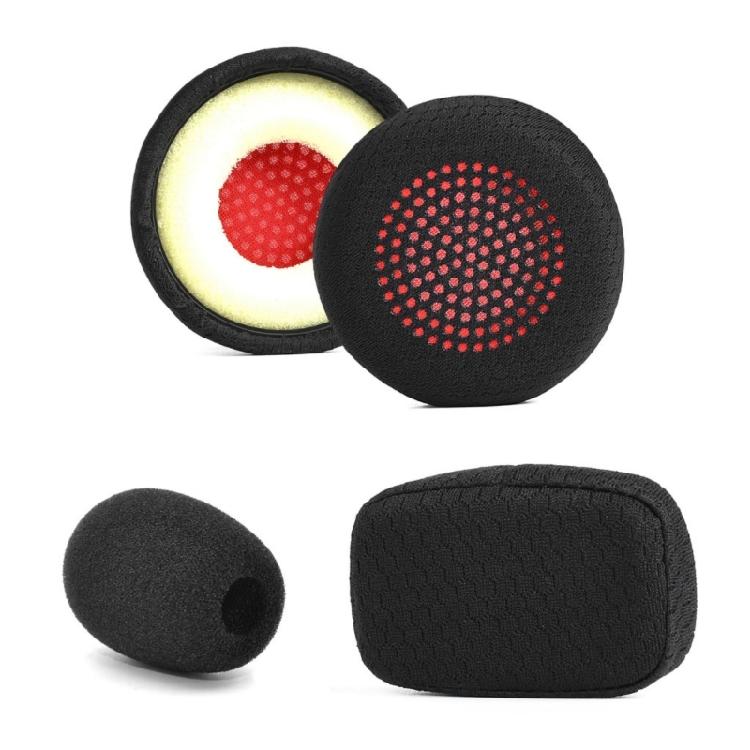 Round Ear Cup Cushion Set for Select 8400 8410 8420 8220 8200 Communication Units, Textured Headband Cover and Boom Tip Cover for Office Use