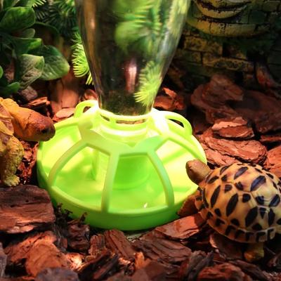 Nuevo bebedero de agua para reptiles, tazón de comida, comedero para lagartos, plato redondo, botella para beber, comederos para reptiles con flor de loto.