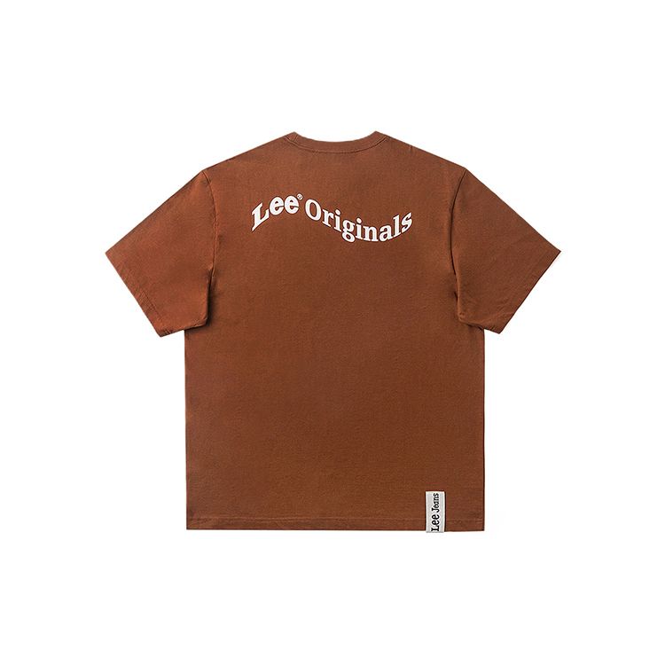 Comfortable Logo Print Round Neck Short Sleeve T-Shirt Men Tops Brown LMT0074723RX00FA05168