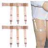 Uniform Dress Shirt Stay Holders Elastic With Non Slip Locking Clamps Garter Belts