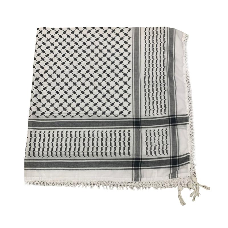 

Arabian Shemagh Scarf for Outdoor Desert Headscarf Dustproof Traditional Scarf Headwrap Arabian Desert Shawl Headcover 1 белый