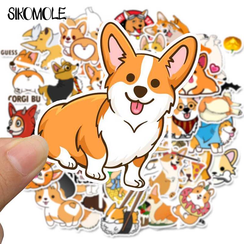 10 30 50PCS Cartoon Welsh Corgi Pembroke Stickers Cute Animals Dog DIY Moto Car Suitcase Laptop Skateboard Graffiti Sticker F5