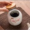 European Ceramic Lotus Leaf Candy Jar Portable Small Sealed Tea Jar Household Multifunctional Coffee Bean Nut Powder Storage Box