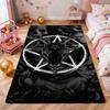 Dark Gothic Pentacle Ruby Accents Patterned Rug Nonslip Thick Carpet For Living Room Bedroom Hallway Home Decor Birthday Gift