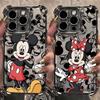Graffiti M-Mickey Minnies Plating Phone Case For iPhone 17 17e 16e 16 15 14 13 12 11 Pro Max X XR XSMax Mini Air Plus Anti-Fall
