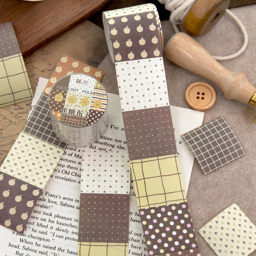 Journal Scrapbooking Tape Clear Printing White Kraft Paper Tape Diy Embellishments Good Adhesion Vintage Washi Tape For Diy