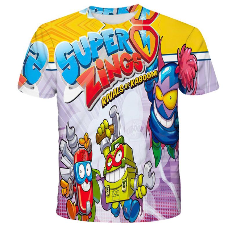 Super Zings Cartoon Clothing T Shirt Kids Game Streetwear Short Sleeve Children T-Shirt Superzings Tshirt Children Clothes Tops