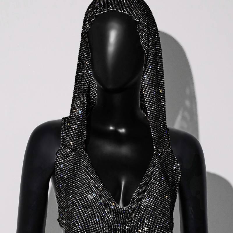 Summer Metallic Sequin Crop Top For Women Streetwear Fashion Statement