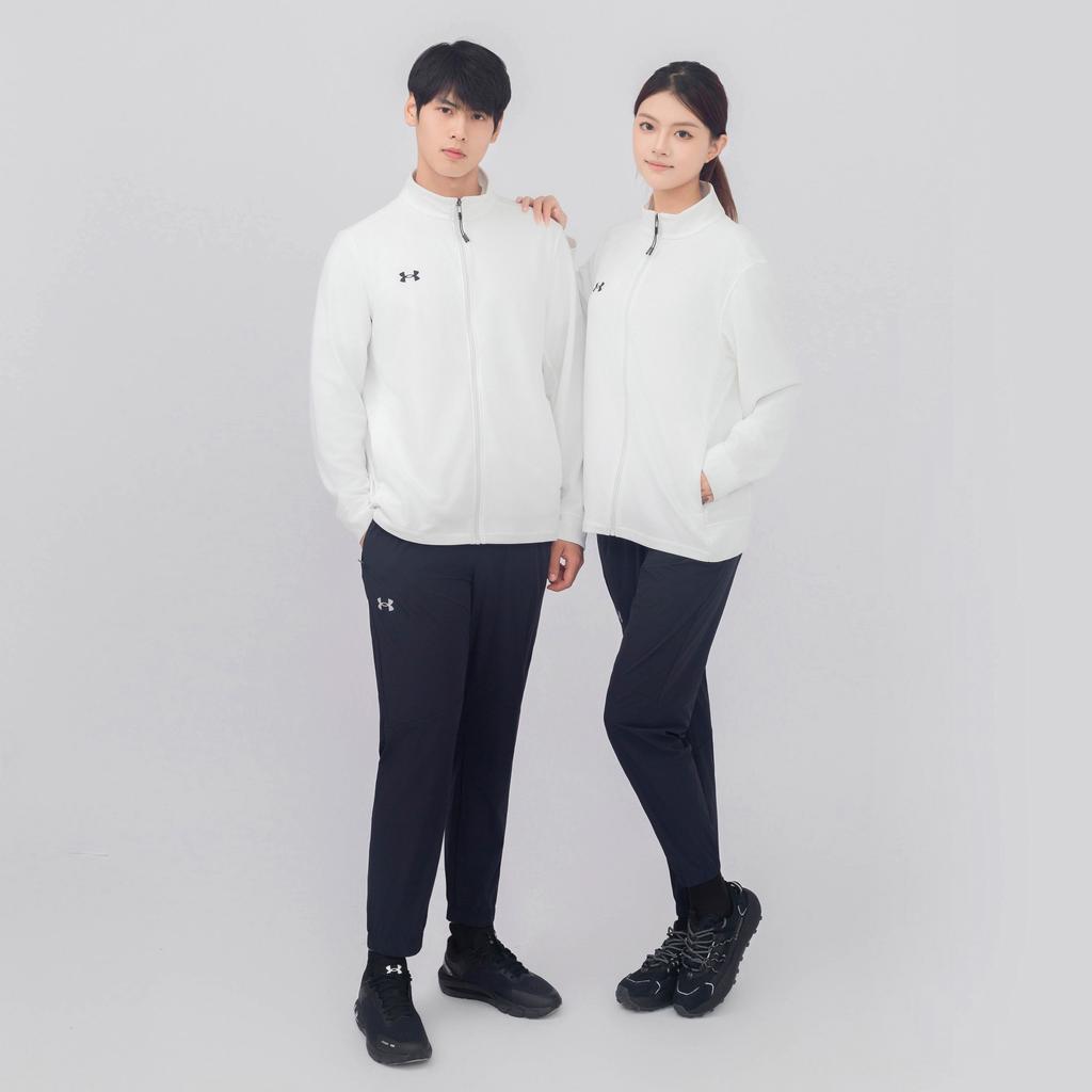 Under Armour Sports Series Womens Training Casual Versatile Knitted Stand Collar Jacket Unisex jackets White 24500402-100