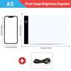 A4/A5 Led Drawing Copy Board Kids Toy To Draw Tablet 3 Level Dimmable Sketching Painting Tablet Light Pad Diamond Painting