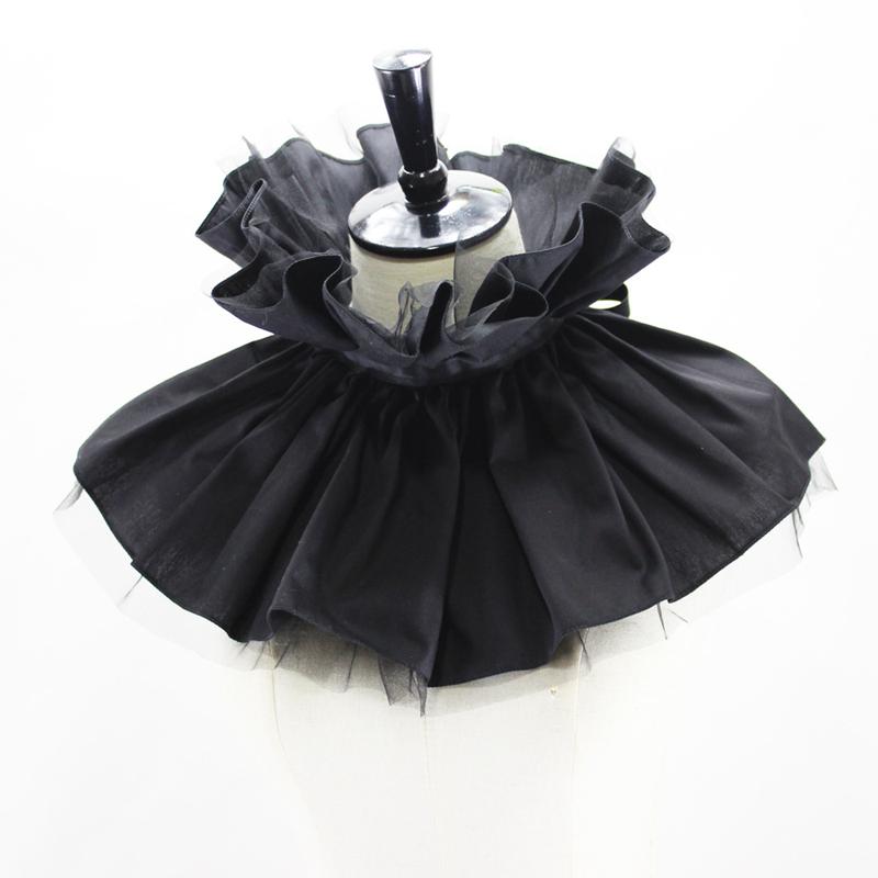 Clown Mesh Detachable False Collar Exaggerated Tulle  Decorative Ruff Neck Collar Cape Cosplay Costume Collar