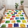 Modern Simple Colored Pattern Carpet for Living Room Decor Sofa Rug Bedside Soft Rug Lounge Room Coffee Table Floor Mat Home