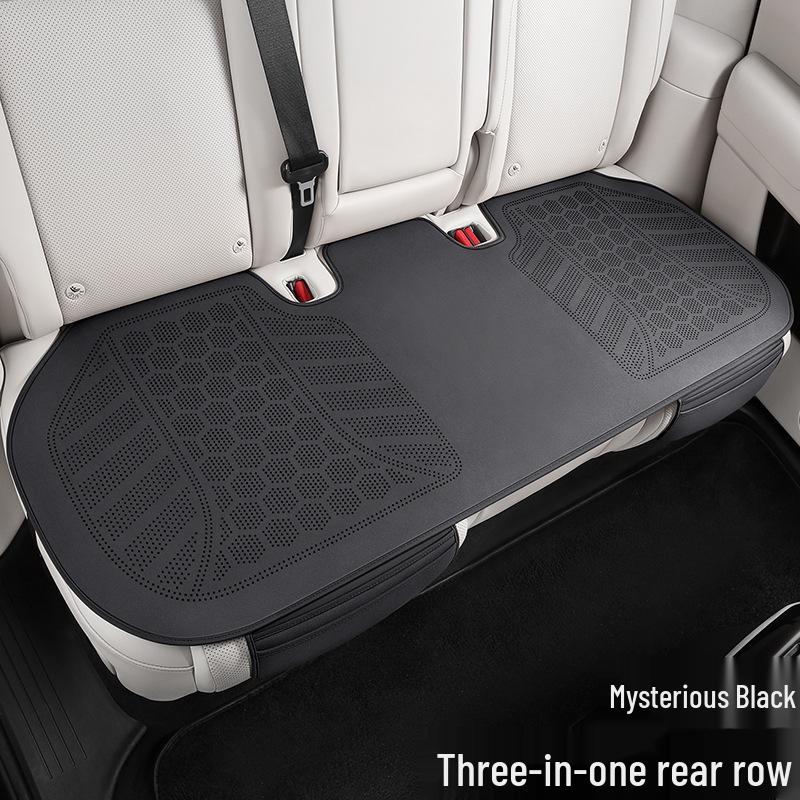 Universal Perforated Suede Leather Car Seat Cushion - Breathable for All Seasons