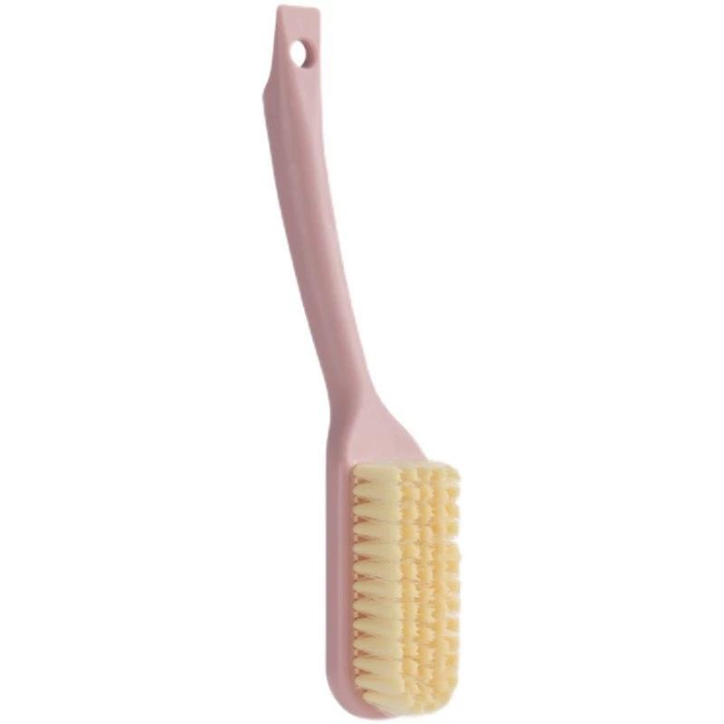 

Cepillo de limpieza para zapatos de cerdas suaves con mango largo y gancho para colgar