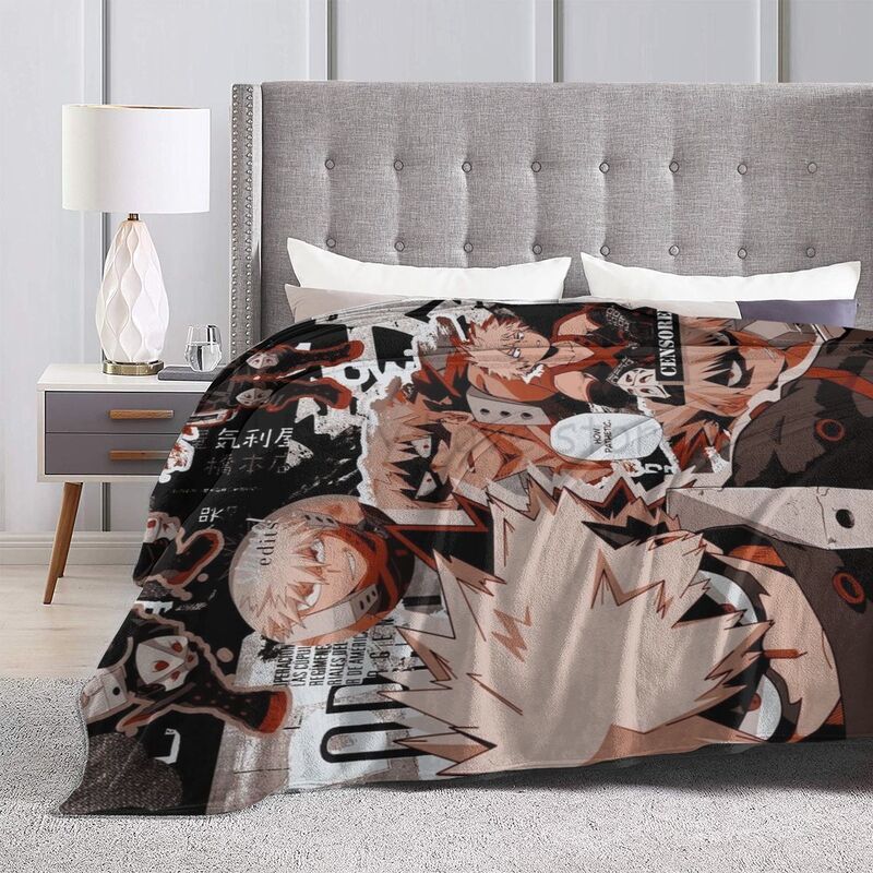 Bakugou Katsuki My Hero MHA Academia Anti-Pilling Fleece Blanket Comfortable Microfiber Blankets Soft Cozy Throws All Seasons