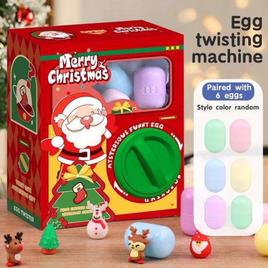 Mini Capsule Toy Machine with 6 Surprise Eggs Collectible Cartoon
