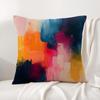 Classic Color Paint Cushion Cover Natural Linen Organic Fabric Double-Sided Printing Sofa Home Decor Gift Pillow Cover