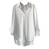Juzhi High-End Women's Long-Sleeved Loose Solid Color Shirt - Korean Niche Design
