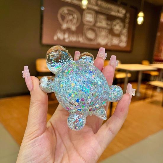 Turtle Ornament Lightweight Glow in Dark Shiny Turtle Figurine 30 Minutes After Light Exposure Glowing Statue Keychains Home Decor