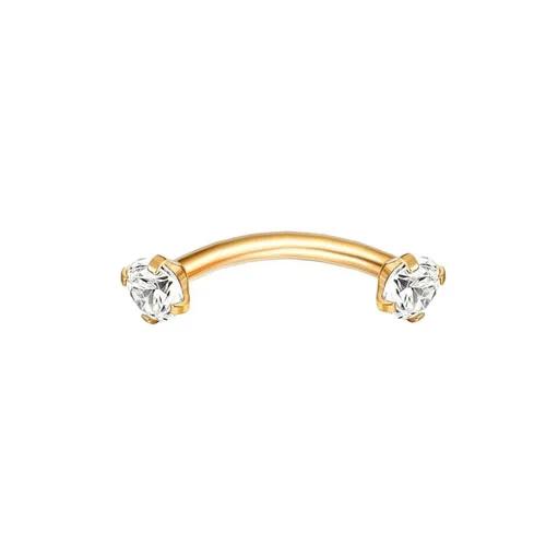 Bobisty Eyebrow Tragus Studs Stainless Steel Curved Barbell Dangle CZ Belly Lip Cartilage Daith Surface Piercing Jewelry