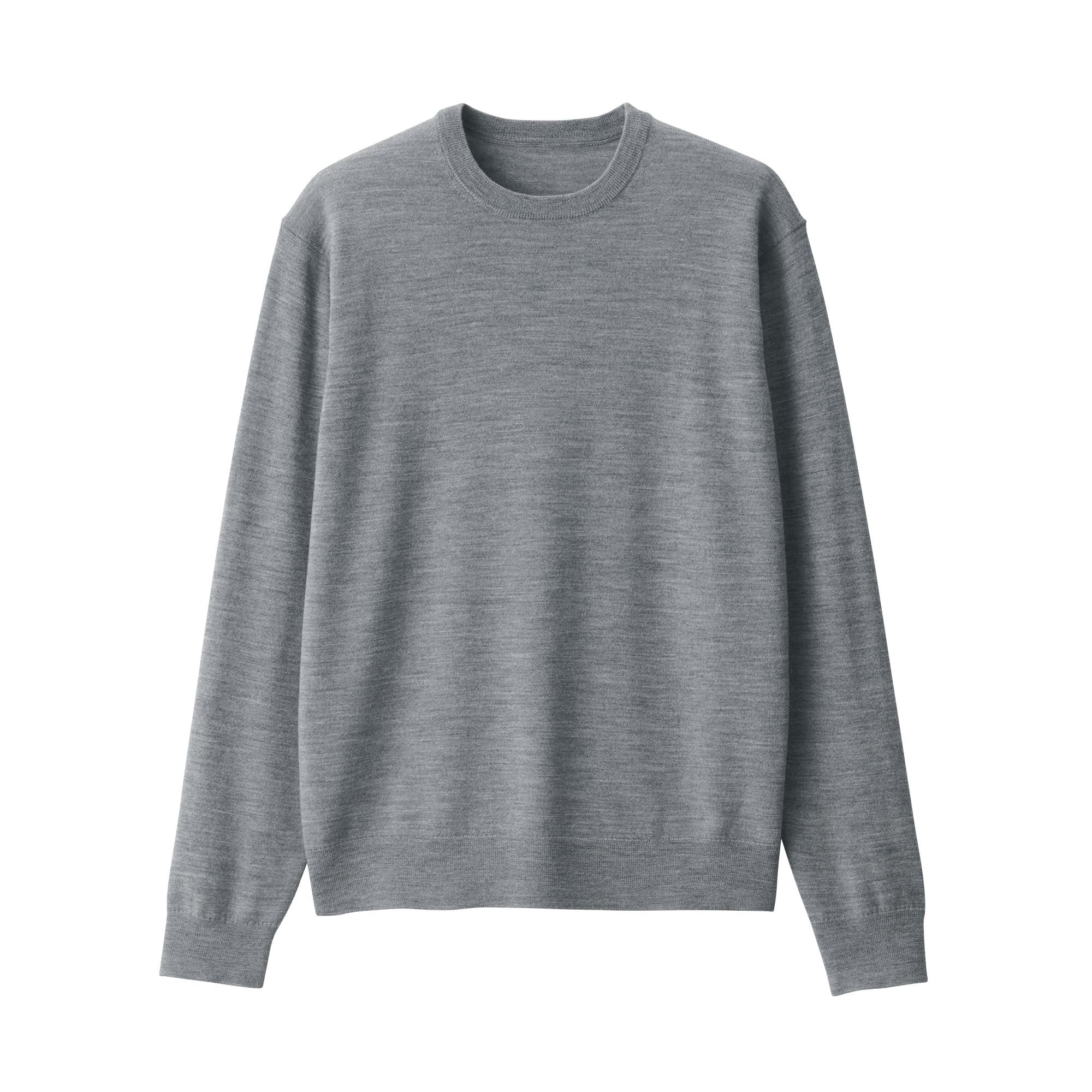 

MUJI Washable Wool Crew Neck Size M Men s High-Gauge Sweater, Gray, (AA0PDA4A) серый