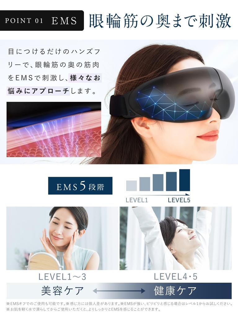 NIPLUX Kyushu University Supervised Eye Warmer EMS Eye Relax Eye Mask Foldable Mother's Day Gift Birthday Gift