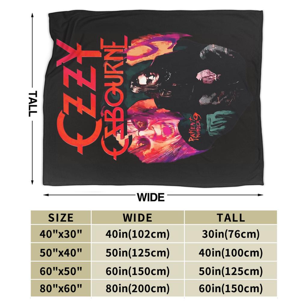Picknick Black Sabbath Cartoon ozzy osbourne Decken Flugzeug Reise Flanell Bettwäsche Überwürfe Für Heimdekoration Warm Weich Tagesdecke