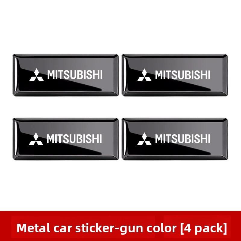 

4Pcs Car Metal Logo Body Badge Decals Emblems Sticker For Mitsubishi Outlander Lancer ASX Mirage Pajero Delica Triton Attrage