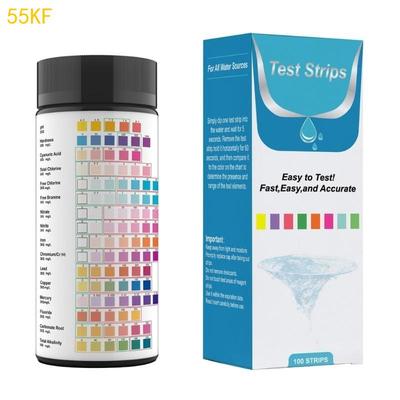 55KF 50/100 Pièces Bandlettes de Test de Qualité de l'Eau pour Aquariums 16-en-1 pour Aquariums d'Eau de Source Tests d'Eau de Piscine Détection d'Eau Potable