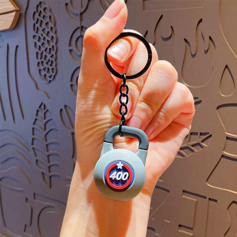 High-Grade Mini Fitness Equipment Keychain Charms & Ornaments