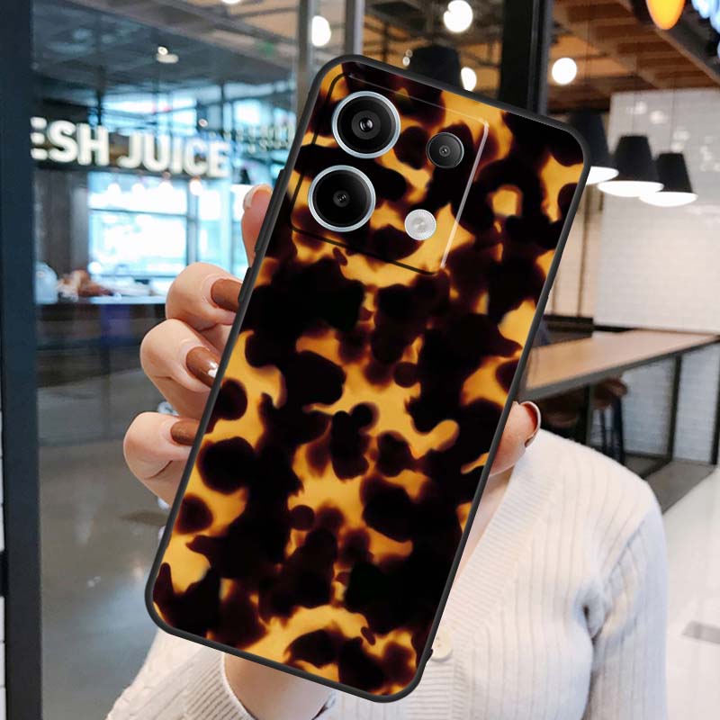 Tortoise Shell Pattern Case For Xiaomi Redmi Note 14 Pro 10 11 12 13 15 Pro Plus Redmi 15 10C 12C 13C 14C 15C Cover