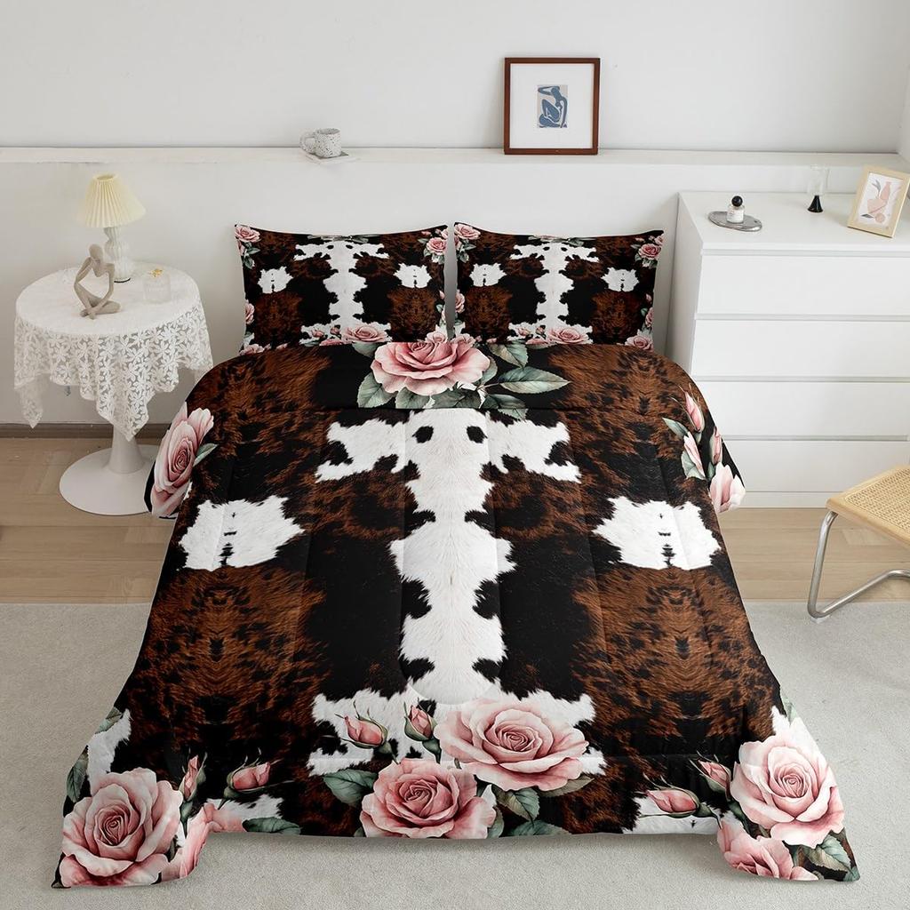 Erosebridal Sun and Moon Comforter Set Queen,Black and White Bedding Set for Kids Boys Girls,Psychedelic Tree of Life Down Comforter,Galaxy