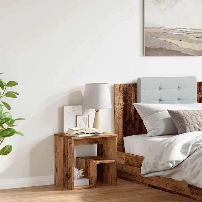 VidaXL Table de chevet vieux bois 40x30x40 cm bois d'ingénierie 856526