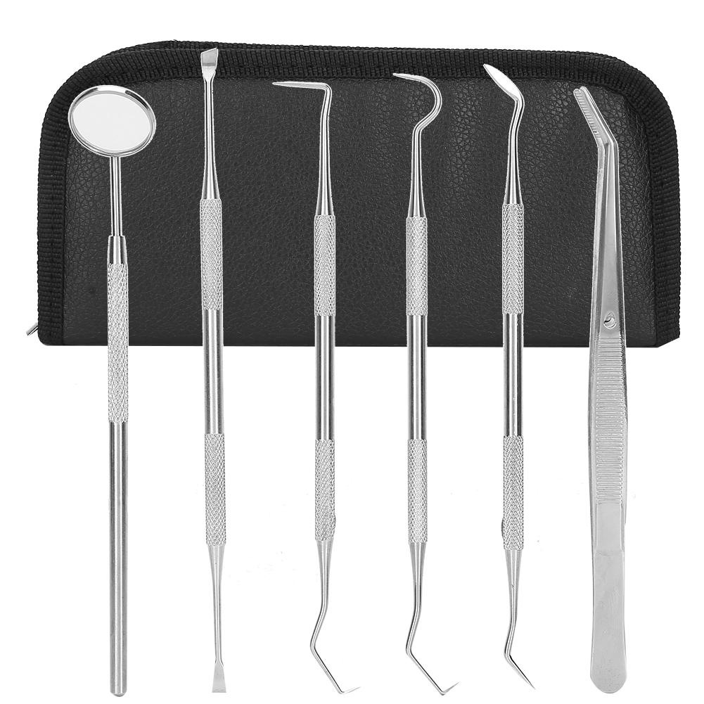 

Набір 6 шт. Стоматологічний скейлер для видалення зубного каменю, зубочистка, шпатель, стоматологічні інструменти, інструменти для догляду за ротовою порожниною стоматолога