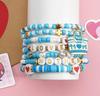 2026 Buntes Elastisches Perlen-Herz-Anhänger-Armband - Künstlerisches Retro-Geschenk für Mütter
