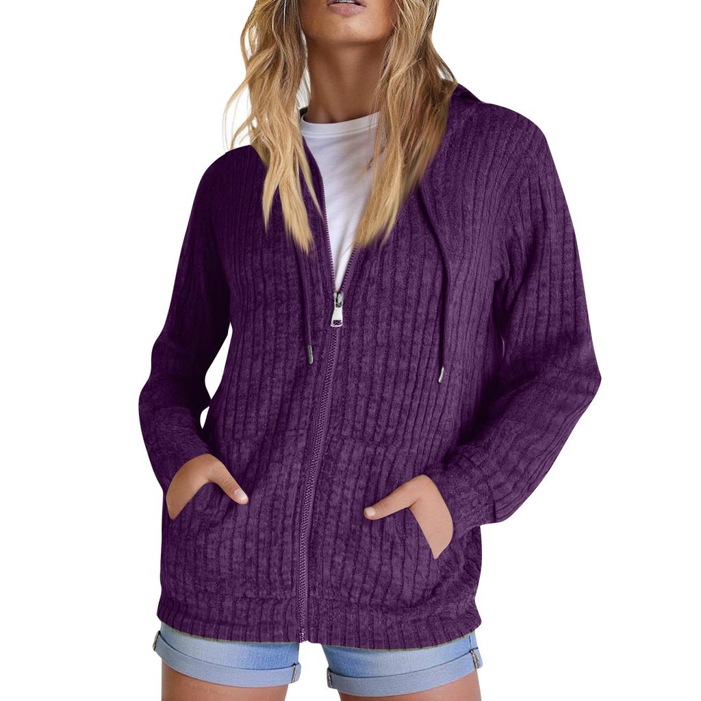 Mikiny pro ženy Trendy topy Ležérní Podzimní Móda Mikina s dlouhým rukávem S kapsami Svetr Lehký