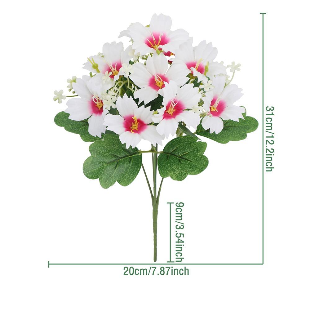 New UV Resistant Artificial Trumpet Flower Plastic Handmade Artificial Flower Realistic Realistic Faux Blooms Wedding розовый