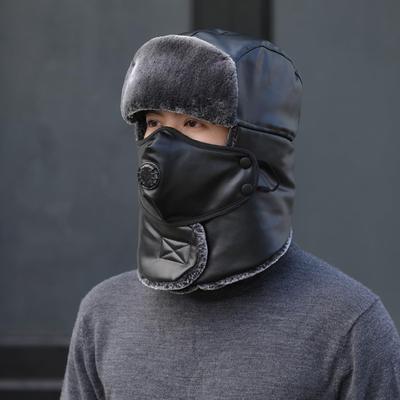 Καπέλο Τράπερ Για Άνδρες Γυναίκες Χειμερινό Δερμάτινο Καπέλο Σκι Με Χειμερινό Αυτί Και Σκι Αντιανεμικό Αδιάβροχο Ζεστή Μάσκα Για Κρύο Καιρό