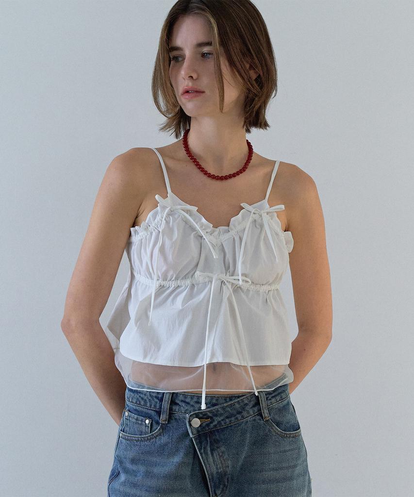 Hauseuobeupondeu Sheer Layering Bustier_Ivory