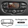 Real Soft Carbon Fiber Sticker for Peugeot 206 1998 2008 2009 2010 2011 2012 2013 2014 LHD RHD Car Central Control Button Trim