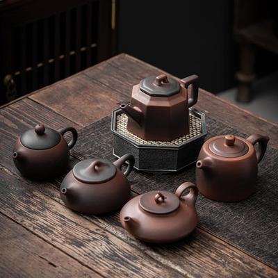 Chinesische Retro Teekanne Lila Ton Kung Fu Teekessel Zuhause Keramik Yixing Zisha Teeset Teegeschirr Kannen Tee-Ei Kanne