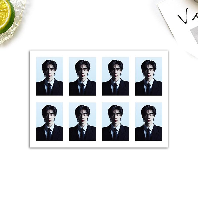 ENHYPEN ID Photo Set, 1-Inch Official Style Passport Photo Stickers, Kpop EN Fan Collectible Mini Portrait Cards for Wallet Phone Case Decoration