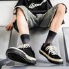 Mode Herr 2025 Höst Ny Modetrend Casual Tjocksulade Canvas Skor Andningsbara Mångsidiga Nischdesign Lågskurna Platåsneakers