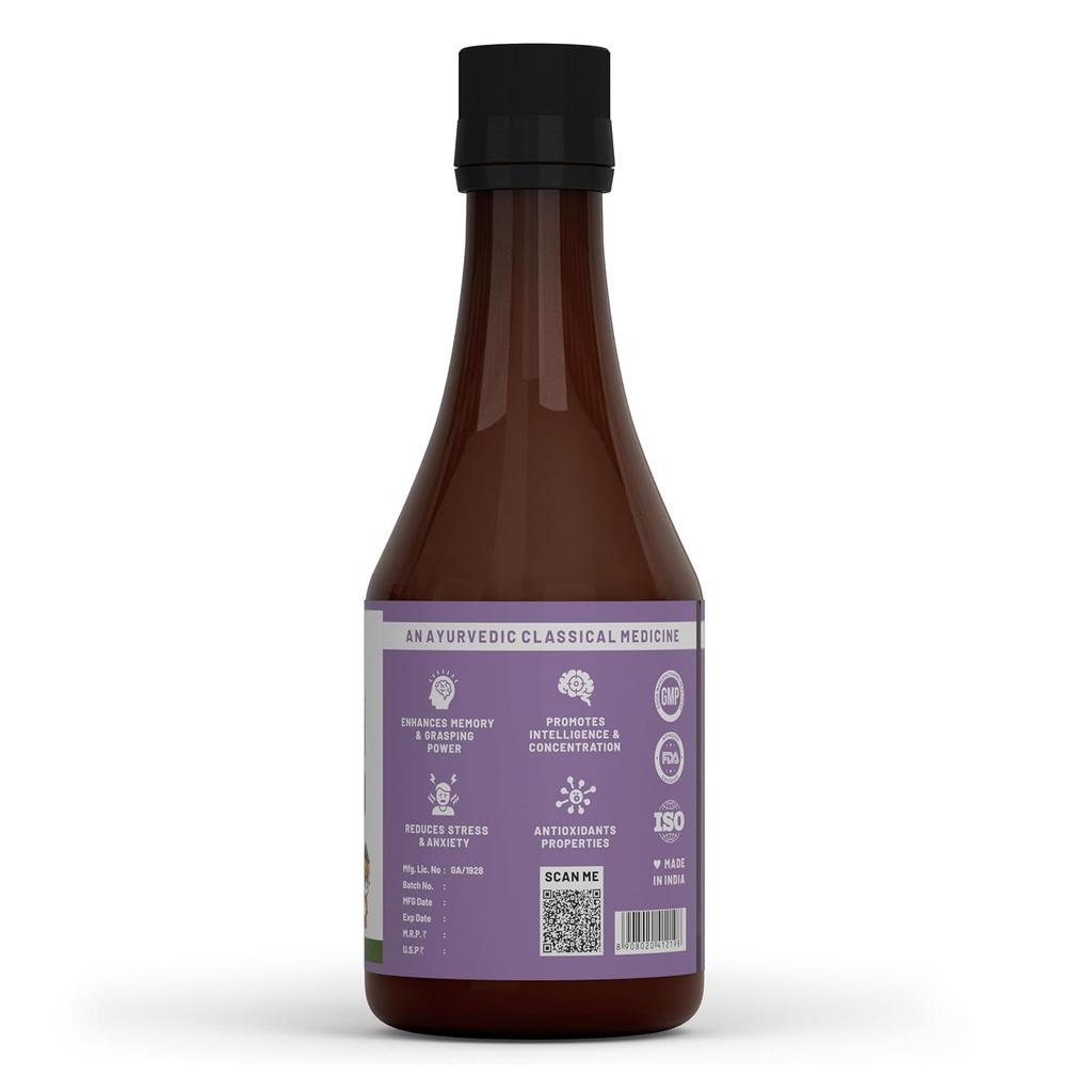 BabyOrgano Shankhpushpi Sirup Für Kinder Gedächtnisverstärker Fokus Konzentration Lernen Lernunterstützung 200ml Packung von 1