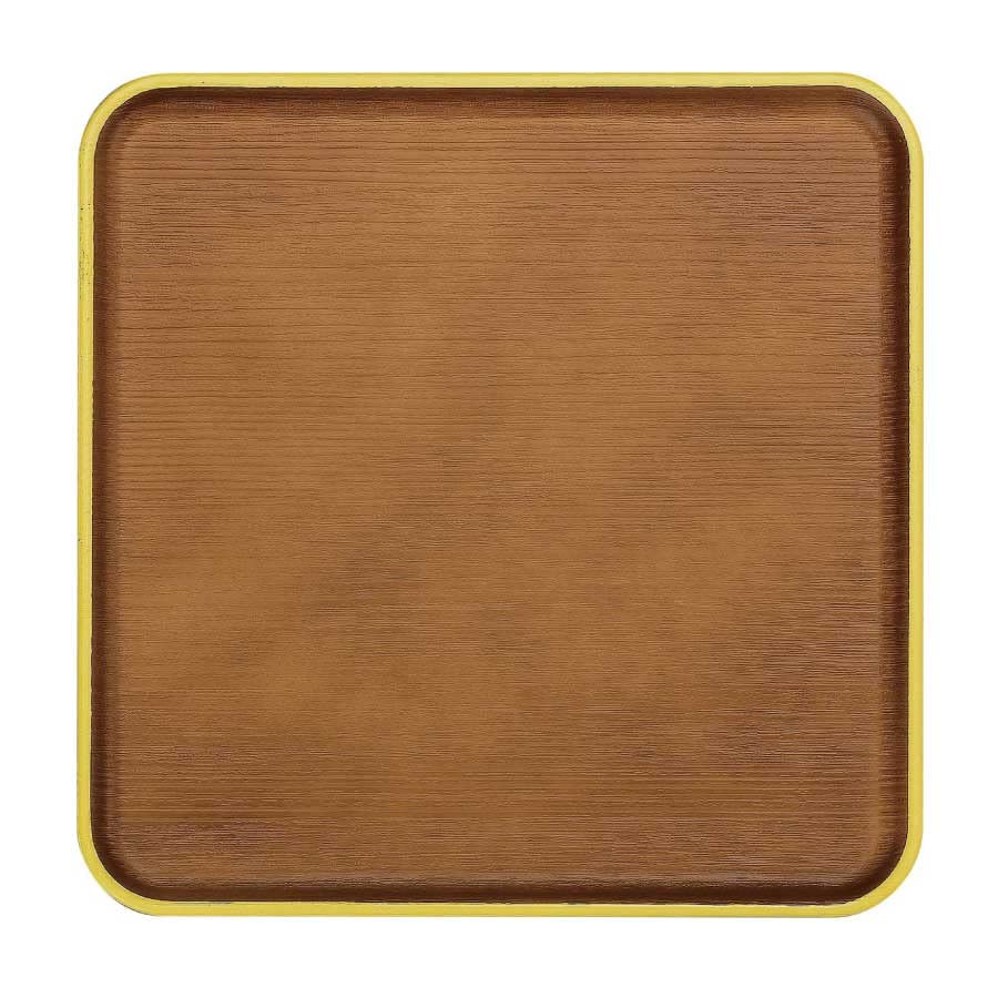 

Showa issoecco 24cm Square Clean Made in 4967848 Tray, Yellow, Coat, Japan, Lightweight, Break-Resistant, Tableware,